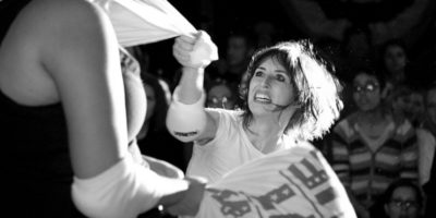 Picture Pillow Fight League, a Semi-Professional Women’s Sports League Featuring Pillow Fighting