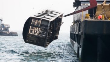 subway cars were dumped into the Ocean