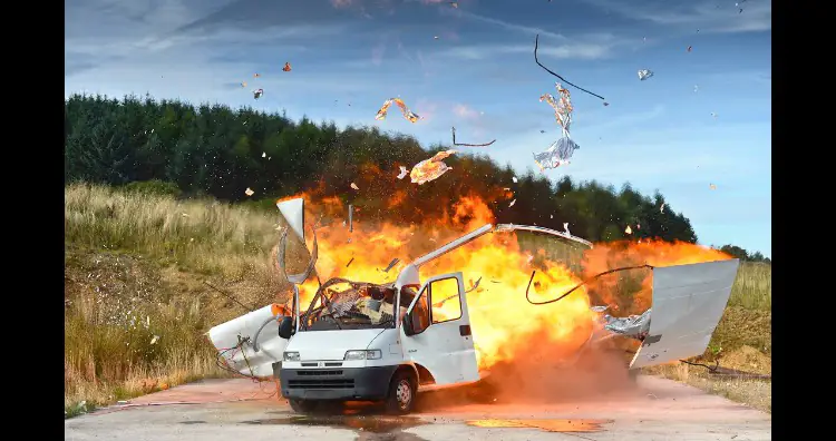Van explosion