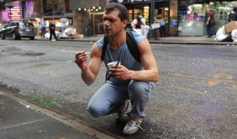 Picture Raffi Stepanian, the Man Who Makes his Living by Foraging the NYC Sidewalks for Gold, Diamond, and Other Precious Metals