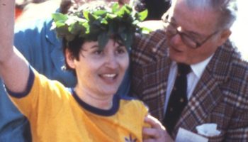 Picture Rosie Ruiz, the Woman Who Faked Winning the 1980 Boston Marathon by Emerging from Spectators Near the Finish Line