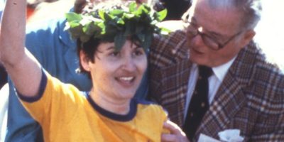 Picture Rosie Ruiz, the Woman Who Faked Winning the 1980 Boston Marathon by Emerging from Spectators Near the Finish Line