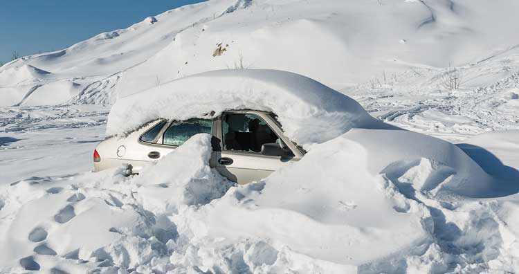 A car in snow