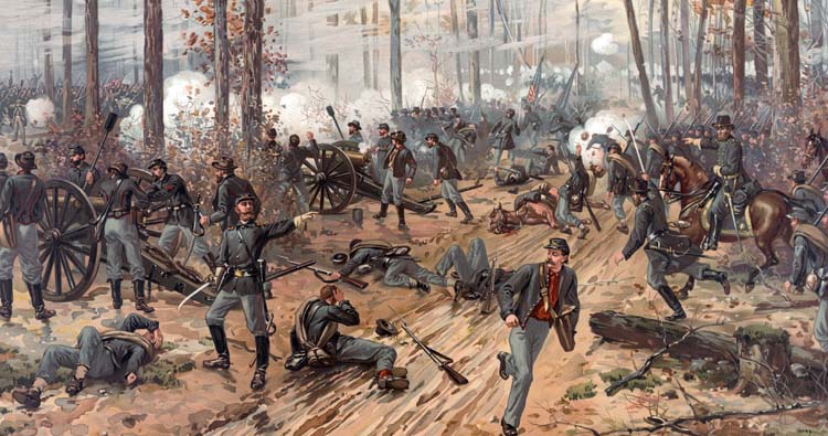 Battle of Shiloh in 1862