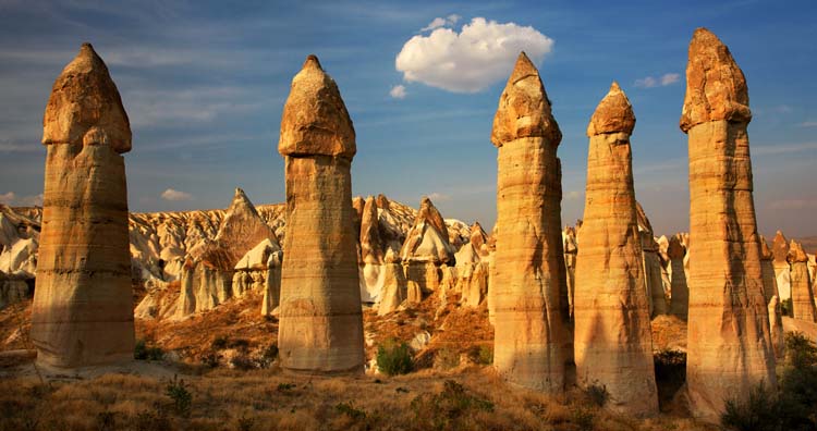 Fairy Chimneys - rock formations in Cappadocia