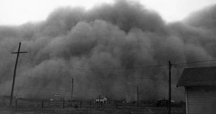 The Dust Bowl in Midwest