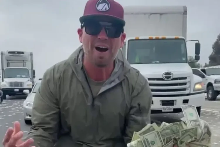 Armored Truck Spills Cash on California Freeway