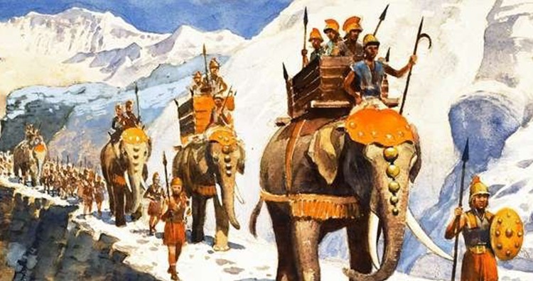 Hannibal marched elephants over the Alps