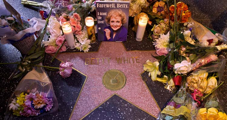 Betty White's star on the Hollywood Walk of Fame 