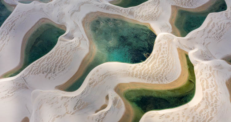 Dunes with Lagoa Azul, lakes of Brazil