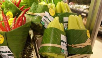 Picture Supermarket In Thailand Uses Banana Leaves As Packaging Instead Of Plastic