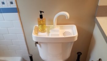 Picture In Japan, Many Toilets Have A Hand-washing Sink Attached To Its Top