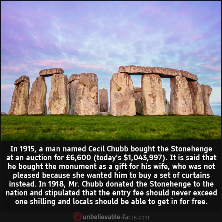 A Man Bought the Stonehenge for His Wife, who Was Not Happy with the Gift