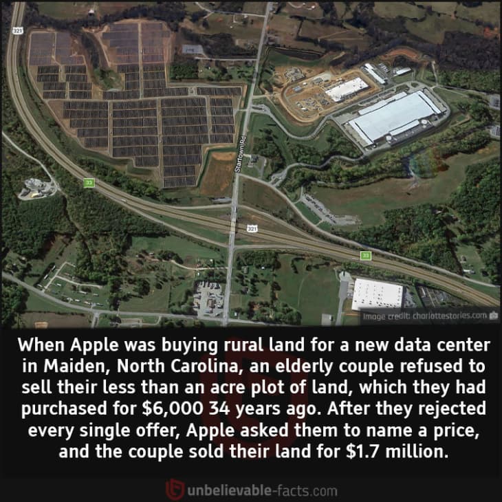 Apple was Forced to Purchase Rural Land for $1.7 million