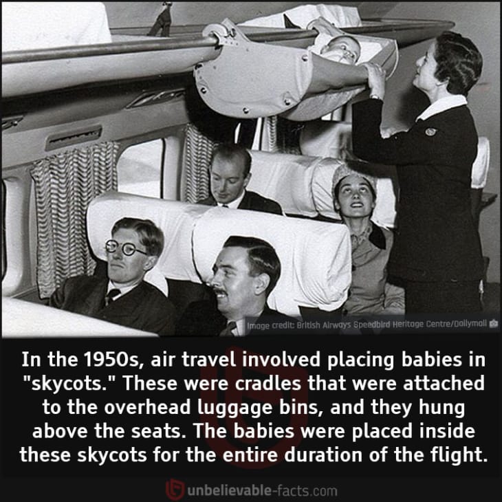 1950s babies in skycots