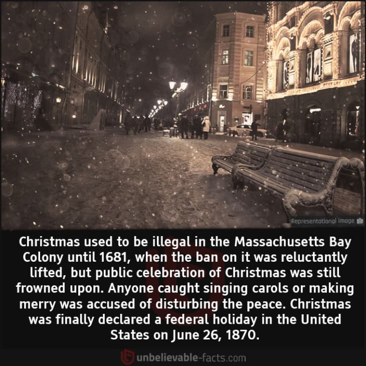 Christmas Used to Be Illegal in the Colony of Massachusetts Bay