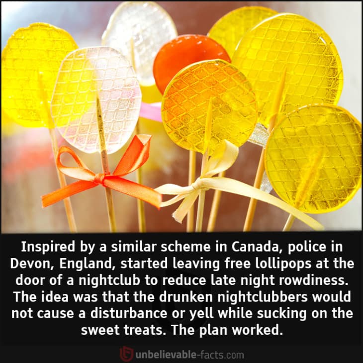 Devon Police Started Giving Out Lollipops to Drunk People to Reduce Rowdiness