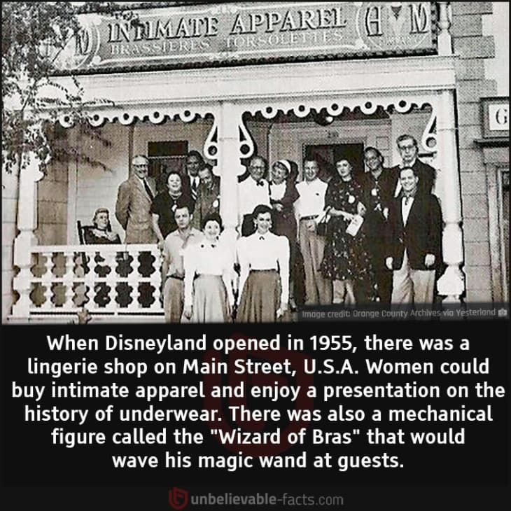 Disneyland Once Had a Lingerie Shop on Main Street