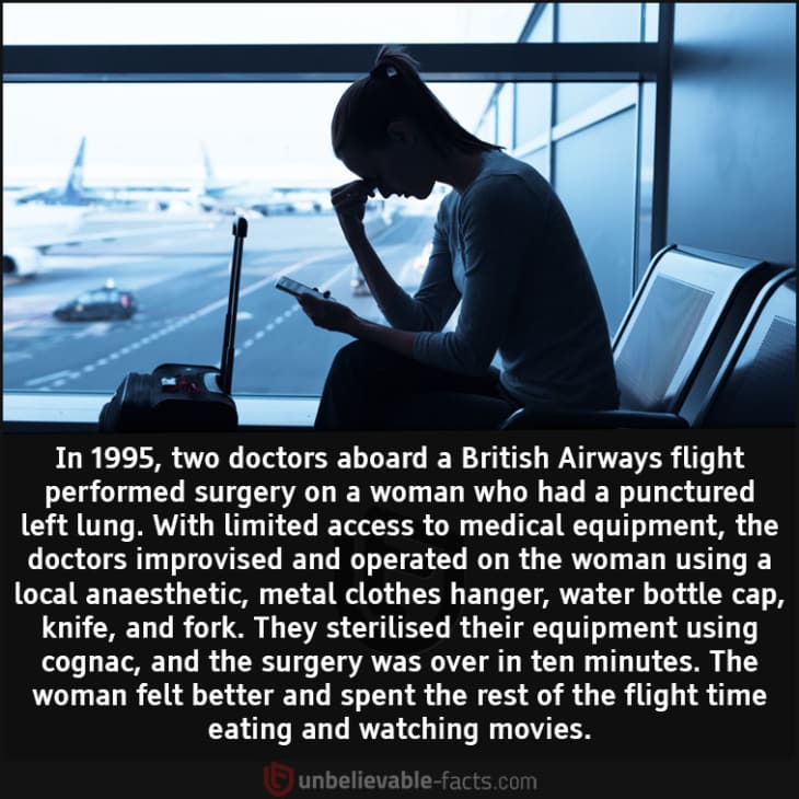 Doctors Operate on Woman on a Flight to Save Her Life