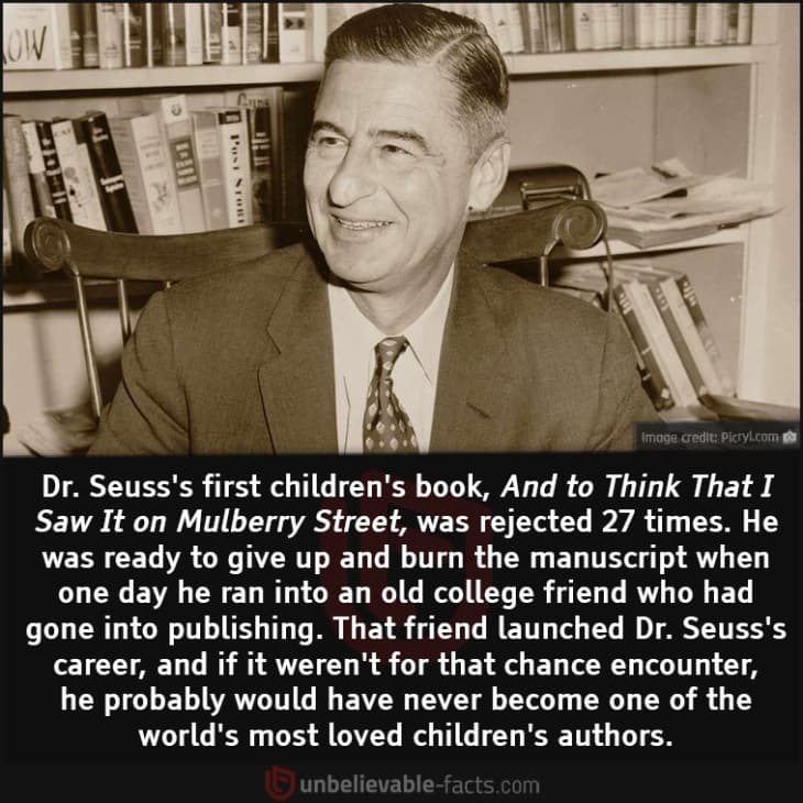 Dr. Seuss's First Book Was Rejected 27 Times!