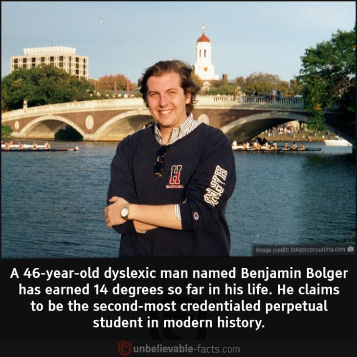 Dyslexic Man Earns 14 Degrees