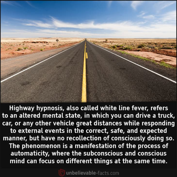 Highway Hypnosis is a Real Thing