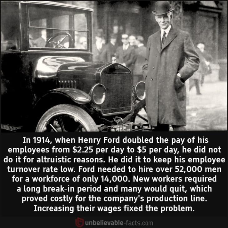 How Henry Ford Kept His Employee Turnover Rate Low