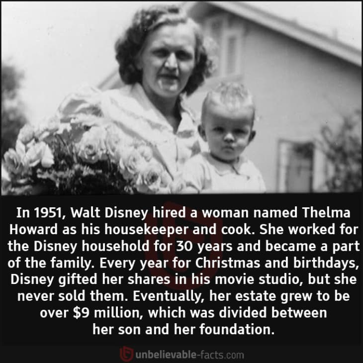 How Walt Disney's Housekeeper Became a Multimillionaire