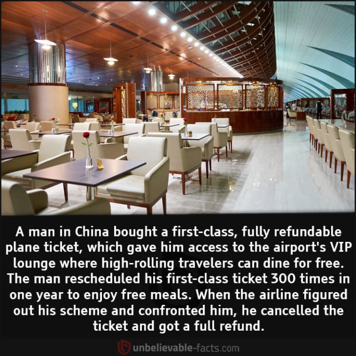 How a Chinese Man Used His First-Class Plane Ticket to Enjoy Free Meals