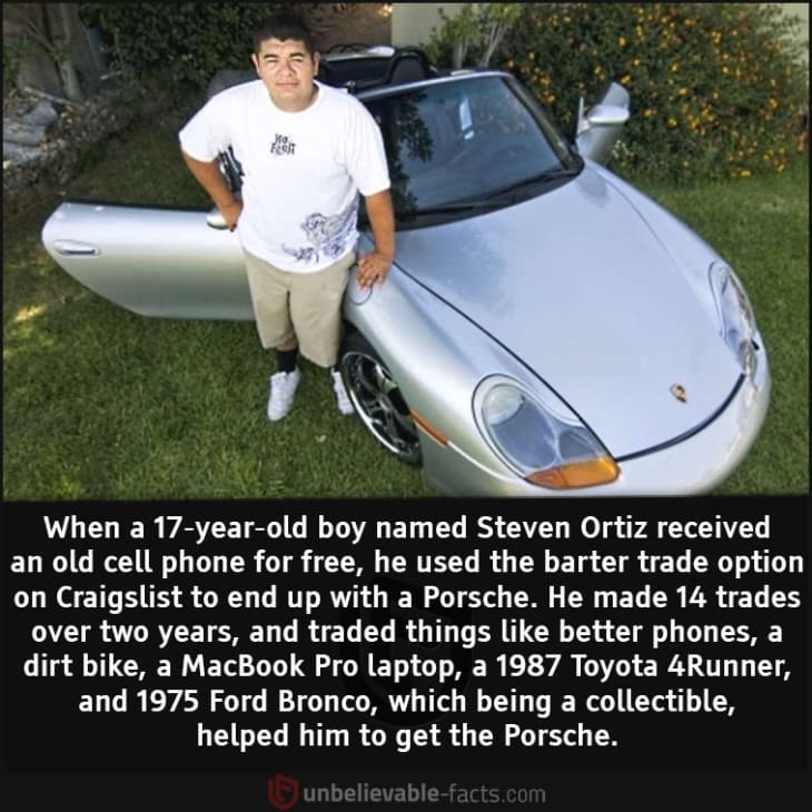 How a Teenager Traded an Old Cell Phone to Eventually get a Porsche