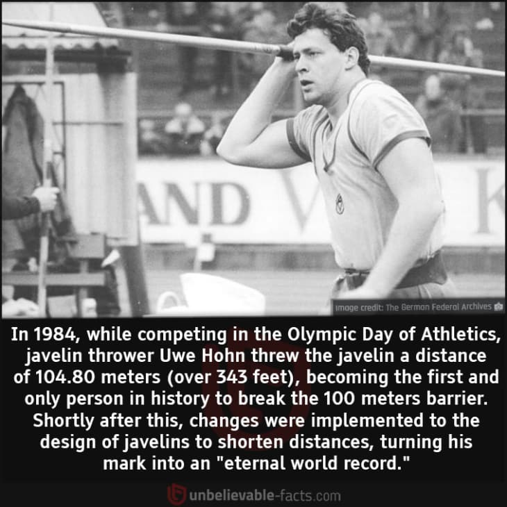 Javelin Thrower Uwe Hohn's "Eternal World Record"