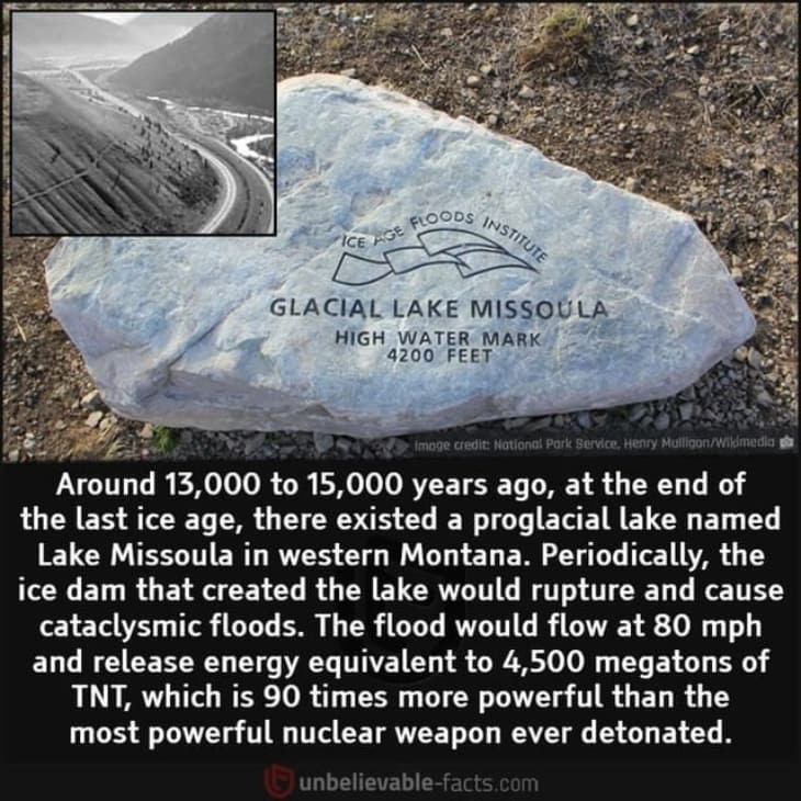 Lake Missoula – A Proglacial Lake That was Capable of Causing Cataclysmic Floods