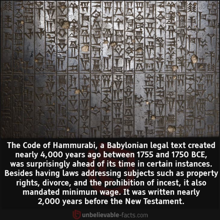 Progressive Laws Described in the Code of Hammurabi