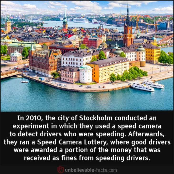 Stockholm's Speed Camera Lottery Rewards Good Drivers