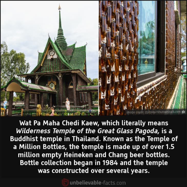 Temple Made of 1.5 Million Beer Bottles