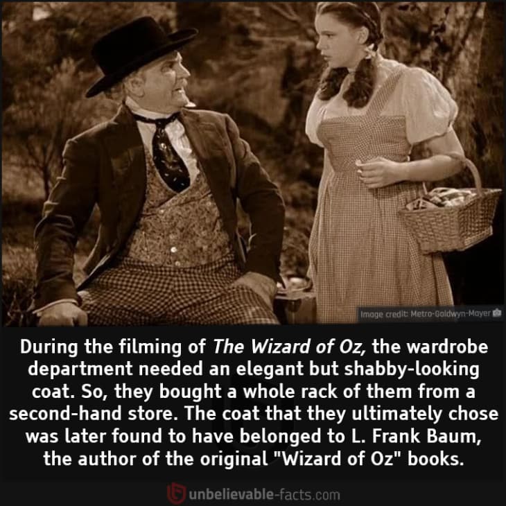 The Producers of Wizard of Oz Accidentally Bought an Old Coat That Belonged to the Author of the Books