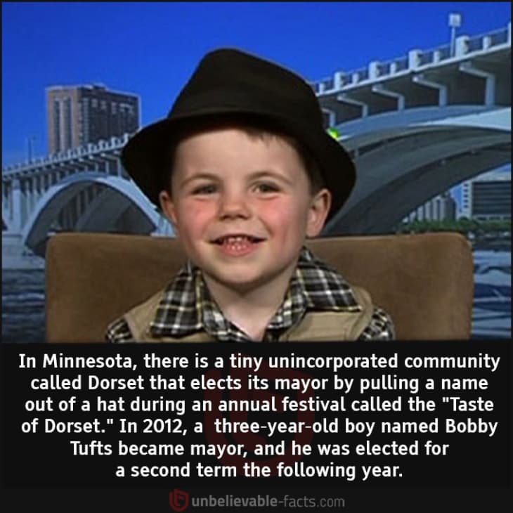 Three-Year-Old Bobby Tuft Became Mayor of Dorset