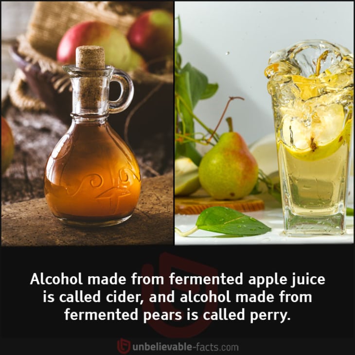 What is Alcohol Made from Pears Called?