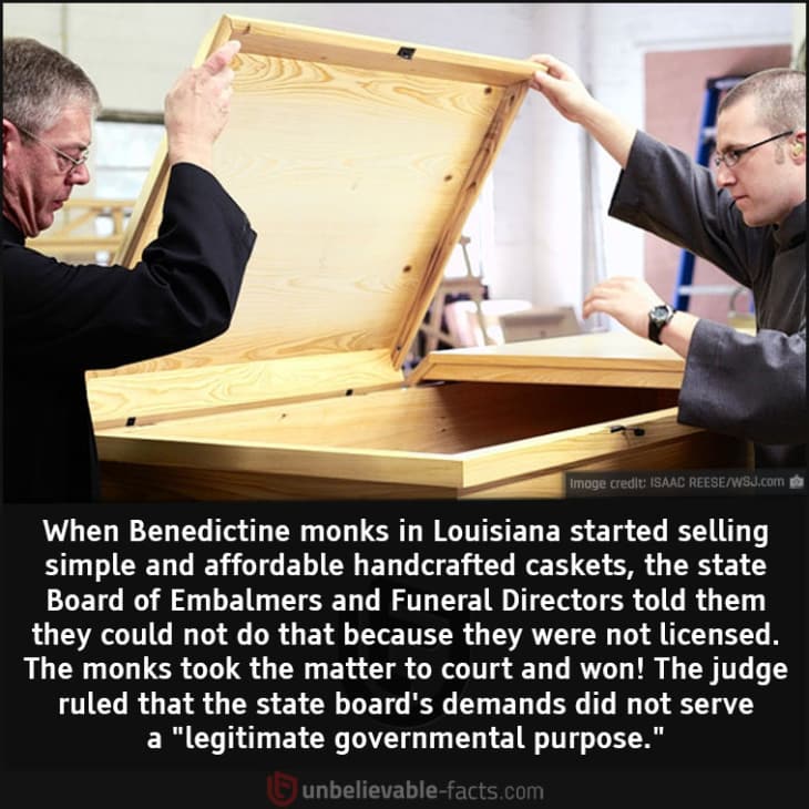 When Benedictine Monks were Sued for Making Cheaper Caskets