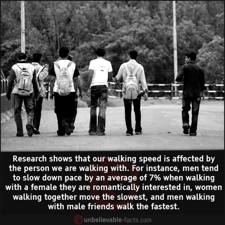 Your Walking Speed Can Differ Based on Who You Walk With