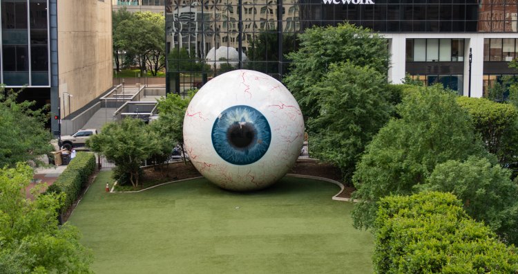 Giant Eyeball Art Installation in Dallas