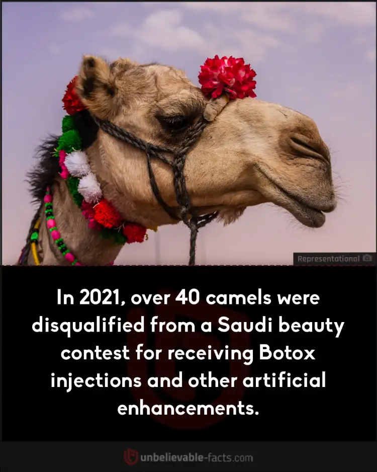 40 camels disqualified for Botox in 2021