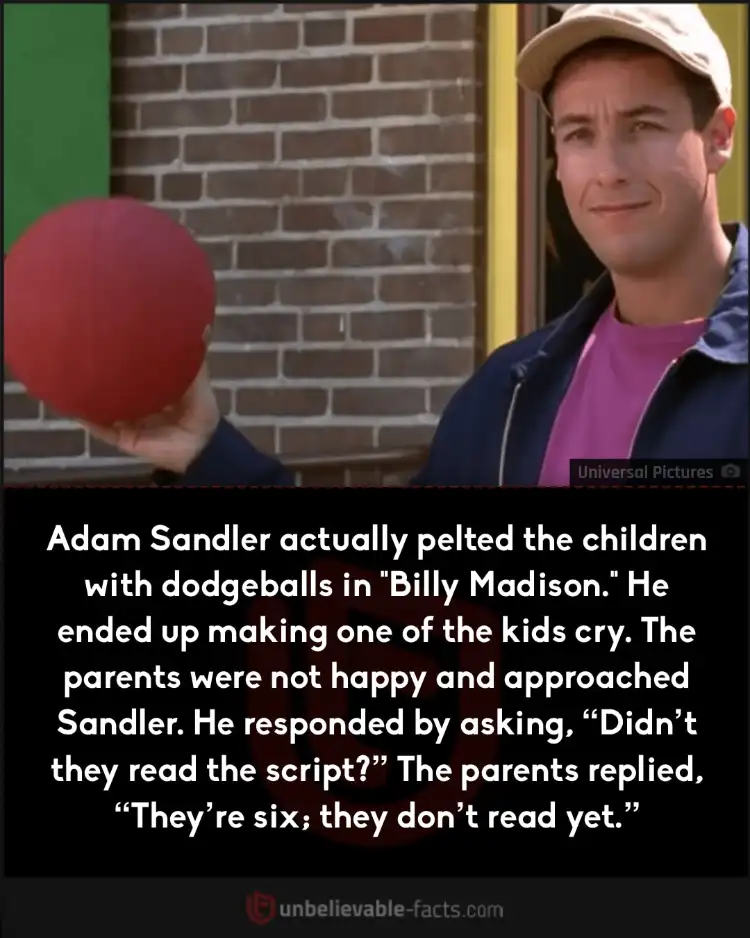 Adam Sandler's dodgeball scene in "Billy Madison"