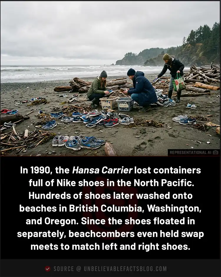 Hansa Carrier lost containers full of Nike shoes Hansa Carrier lost containers full of Nike shoes