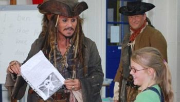 Picture Johnny Depp Surprised Nine-Year-Old Fan at Her School