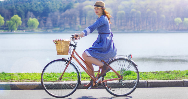 Women bicycle