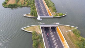 Picture The Veluwemeer Aqueduct Is A Unique Bridge In The Netherlands