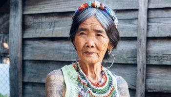Picture Whang-od Oggay Is a 105-year-old Tattoo Artist From The Philippines