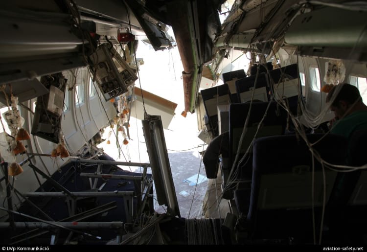 After the crash inside Boeing 727