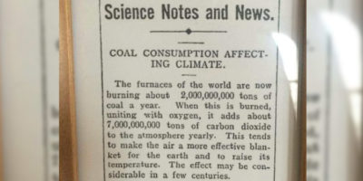 Picture This 1912 Newspaper Article’s Climate Warning Keeps Going Viral